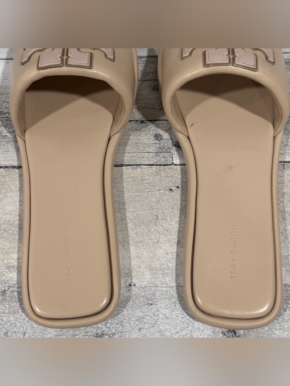 TORY BURCH Double T Sport Slide Sandal - Dolce De Leche - Sz - 10.5 .US Women’s - Picture 4 of 9